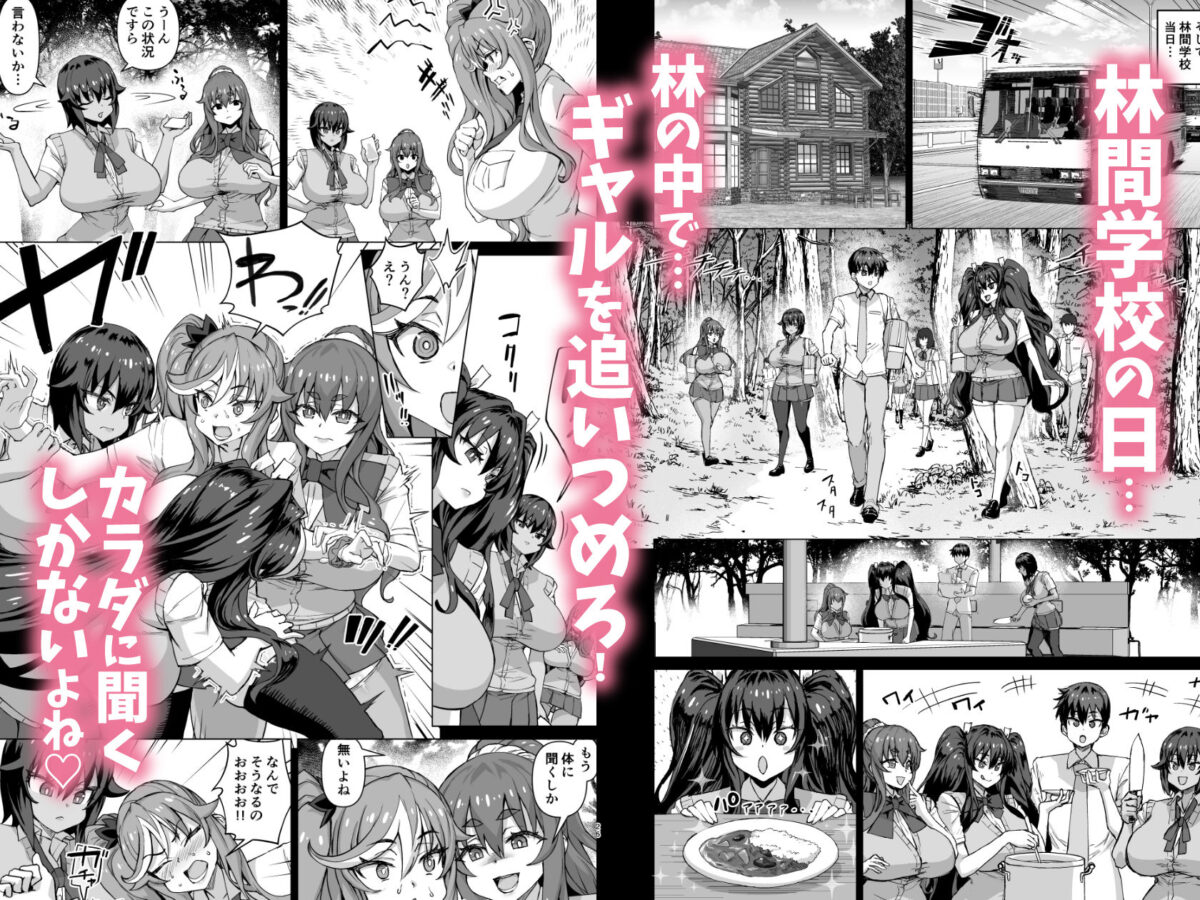 デカチンになったら巨乳幼馴染とその巨乳友達たちが発情してハーレムになった!!5ギャルとわくわく林姦学校 3枚目