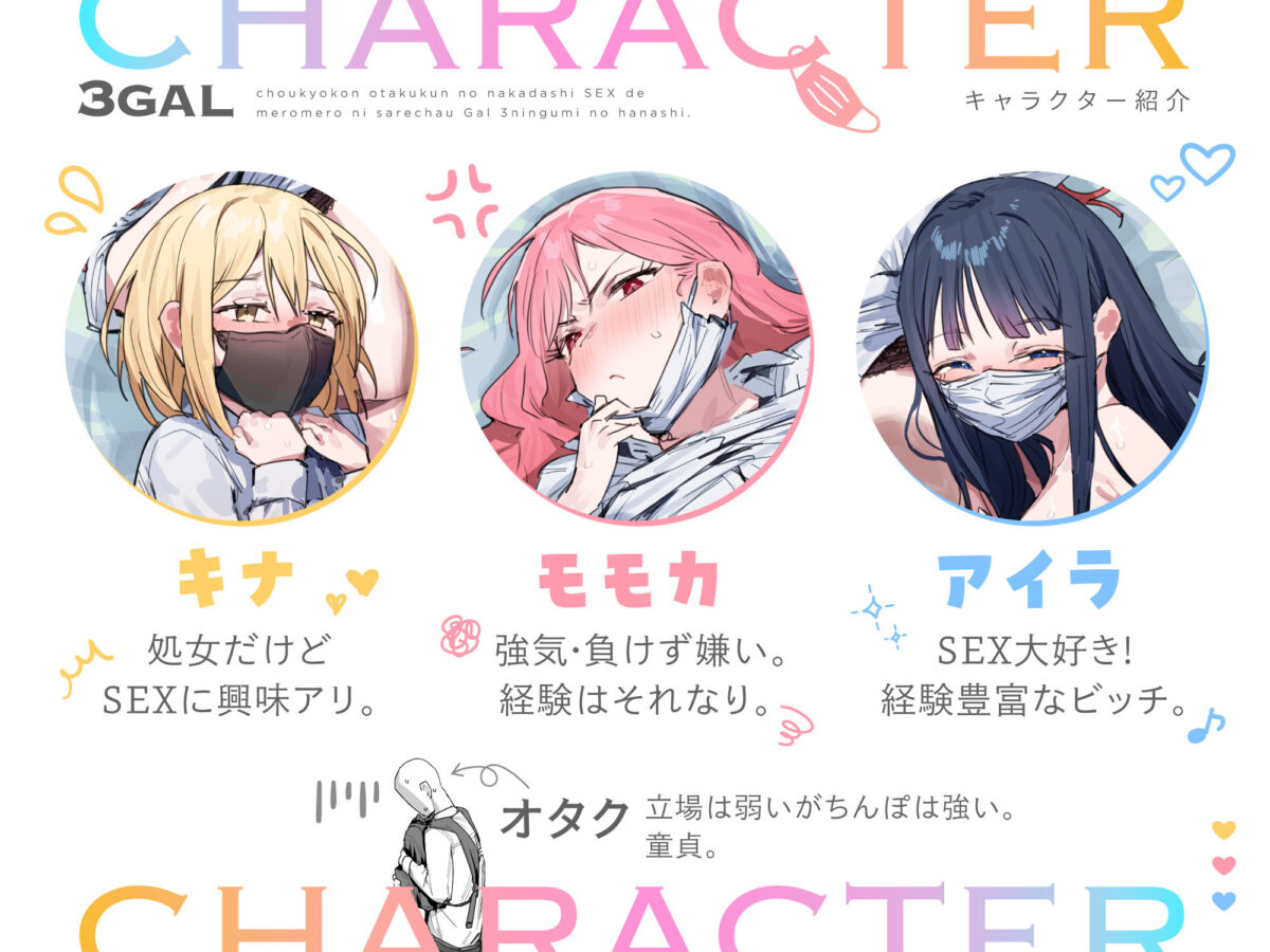 3ギャル〜超巨根オタク君の中出しSEXでメロメロにされちゃうギャル3人組の話〜 8枚目